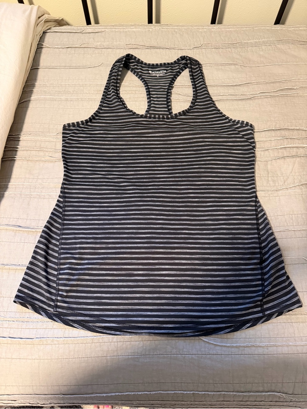 ATHLETA Women's Racerback Athletic Tank Top in Black and Gray | Size S